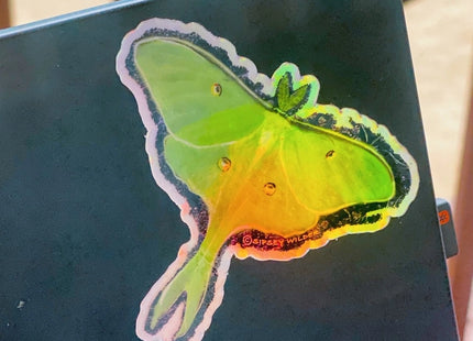 Holographic Luna Moth Sticker